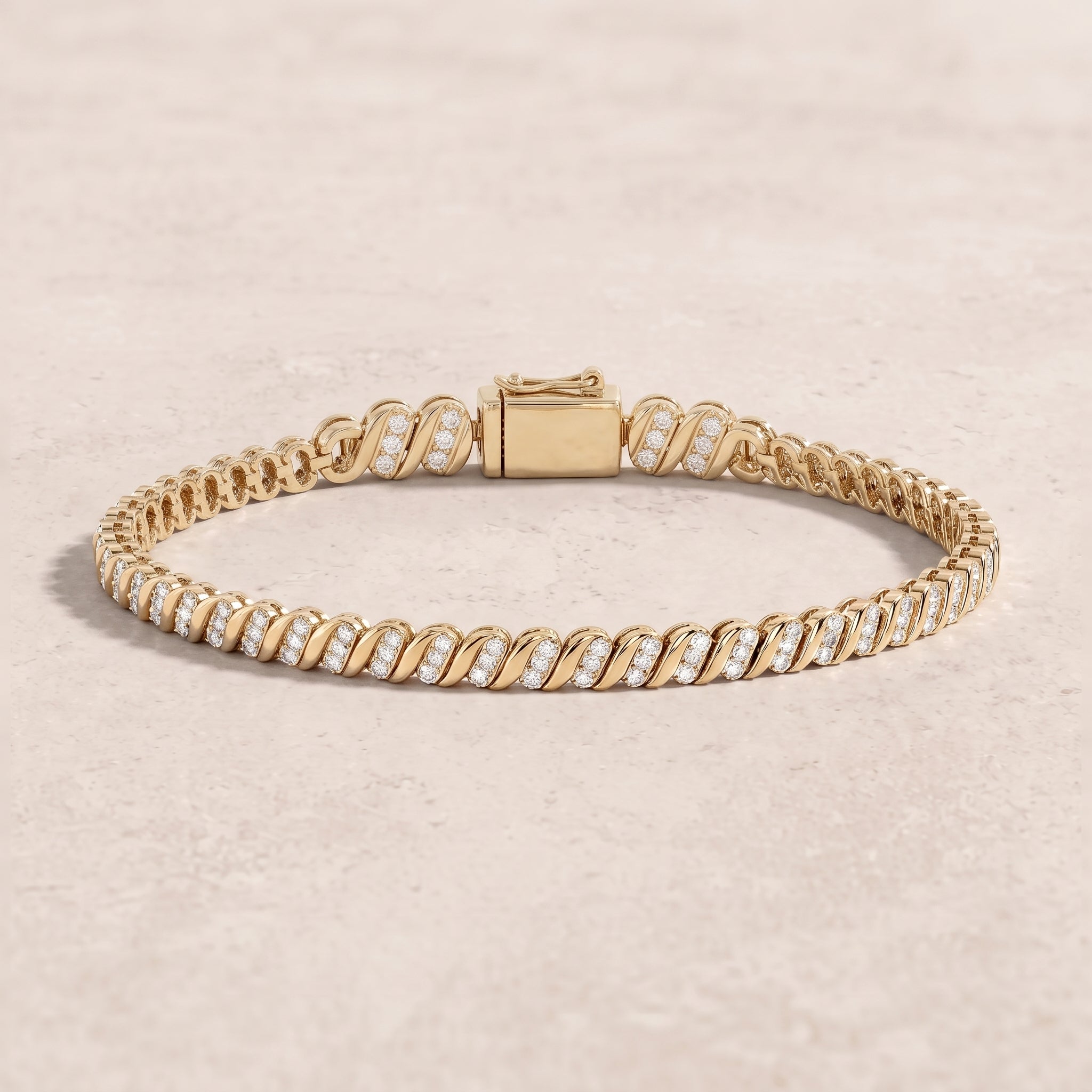 18k Gold Diamond Bauhaus Bracelet