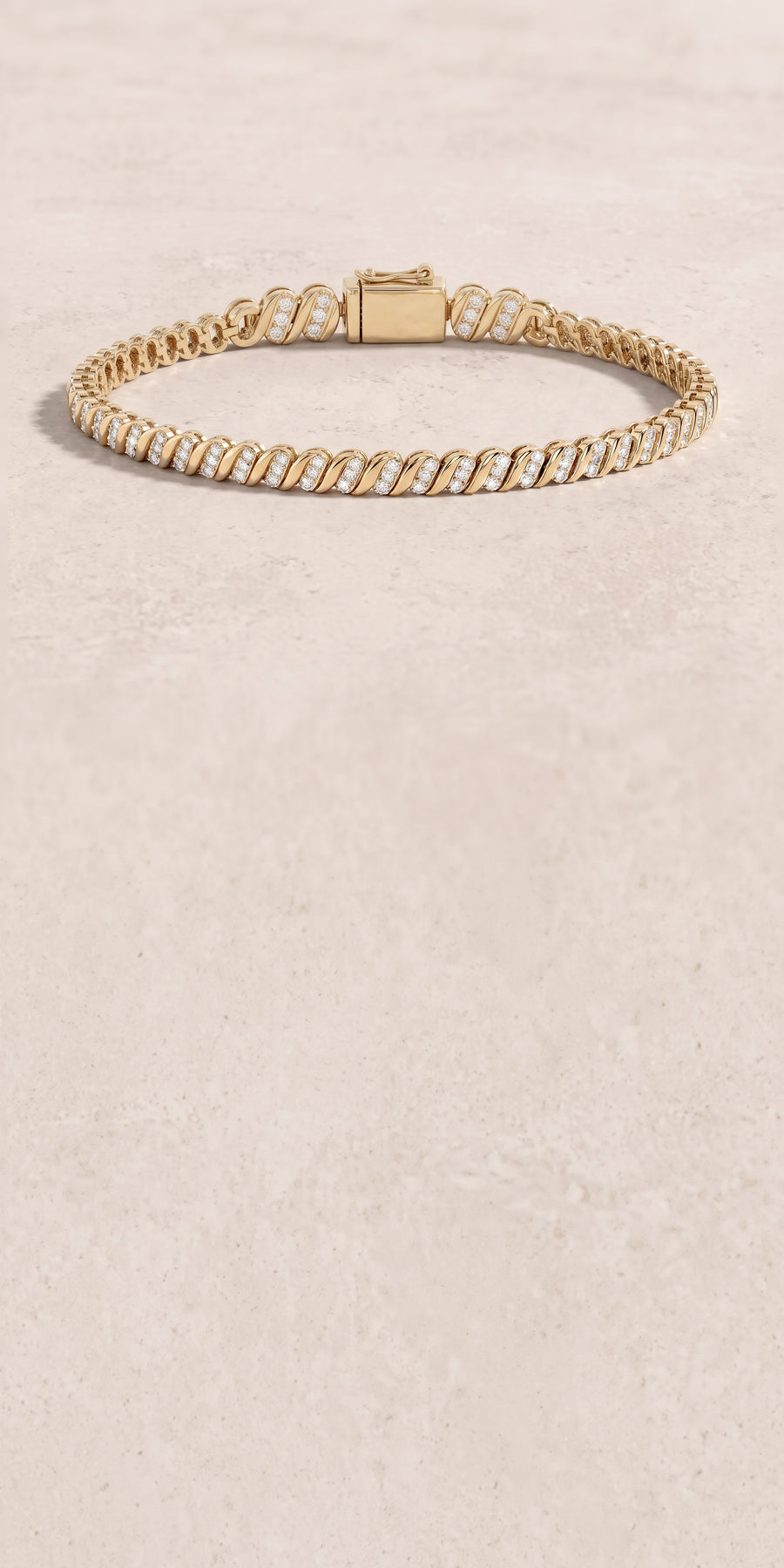 18k Gold Diamond Bauhaus Bracelet