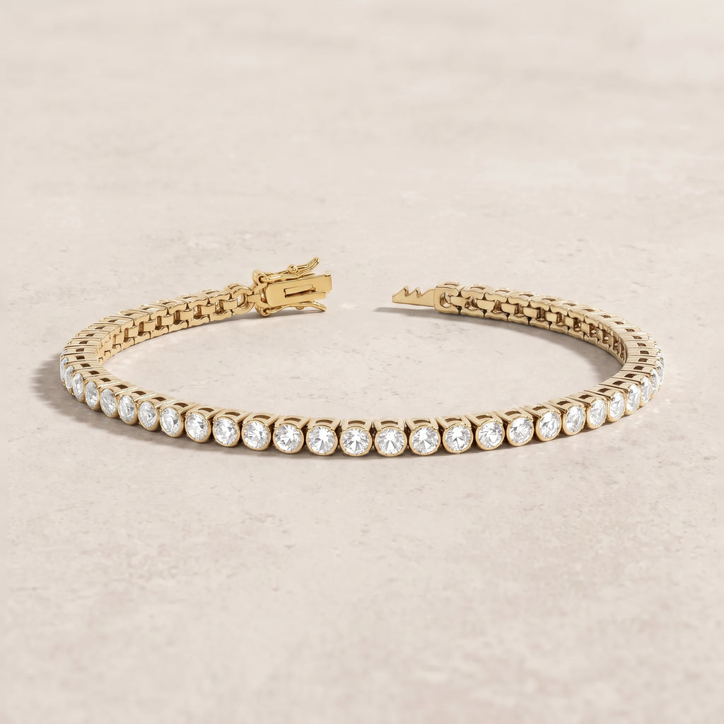 18k Gold Diamond Bezelia Bracelet