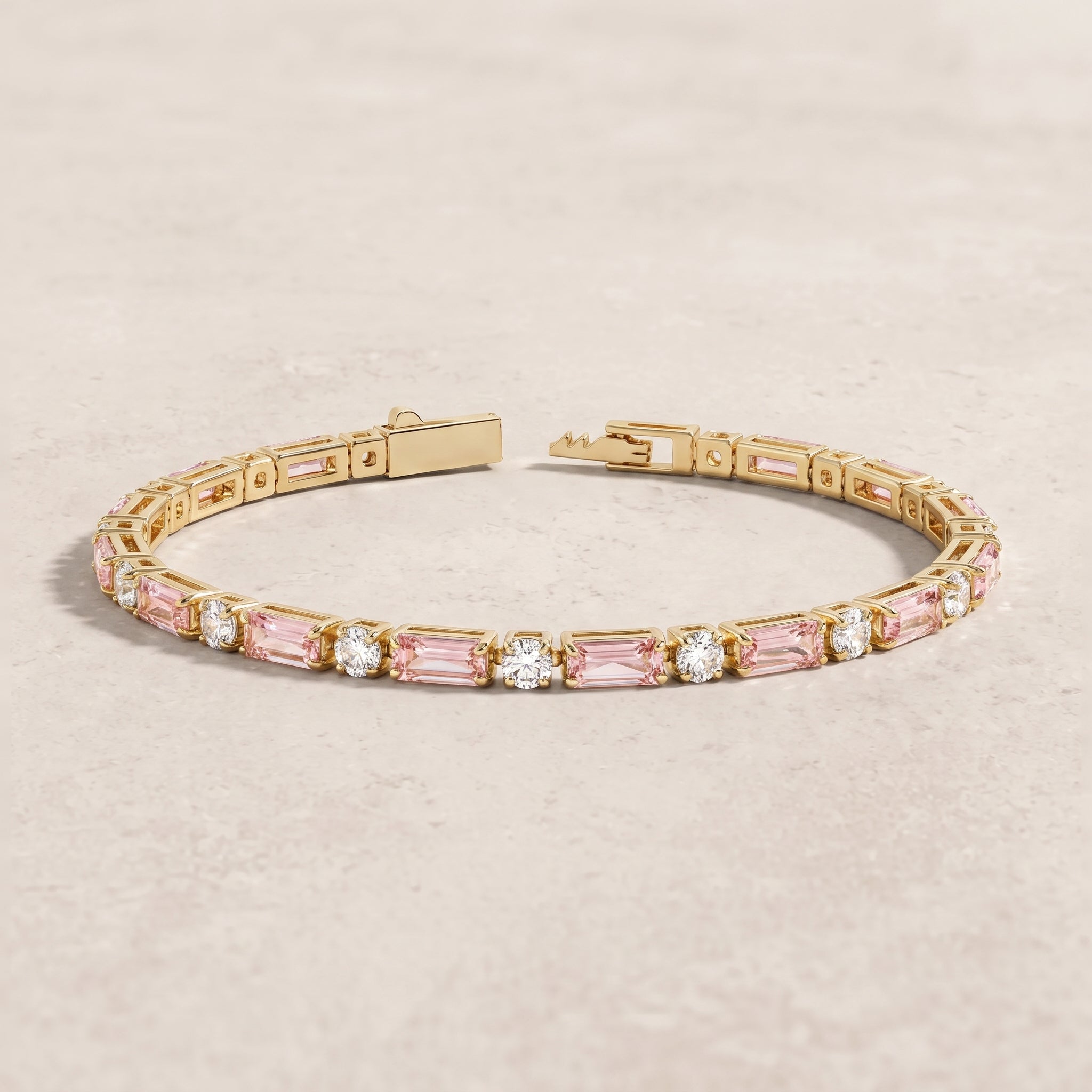 18k Gold Pink Sapphire Cecelia Bracelet