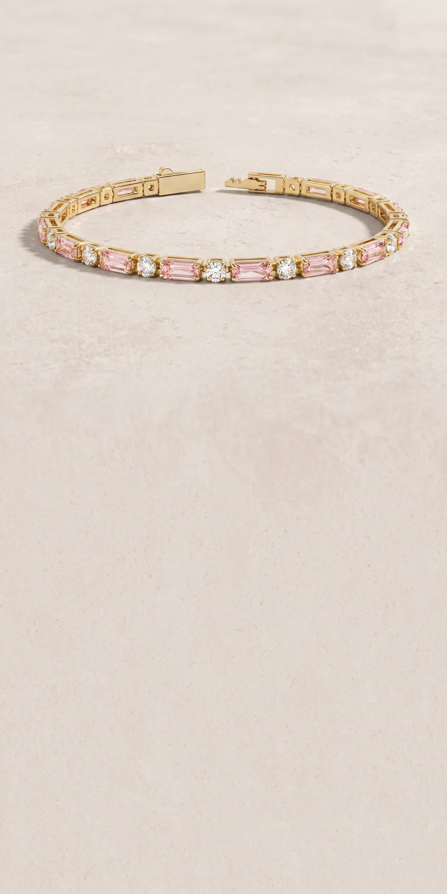 18k Gold Pink Sapphire Cecelia Bracelet