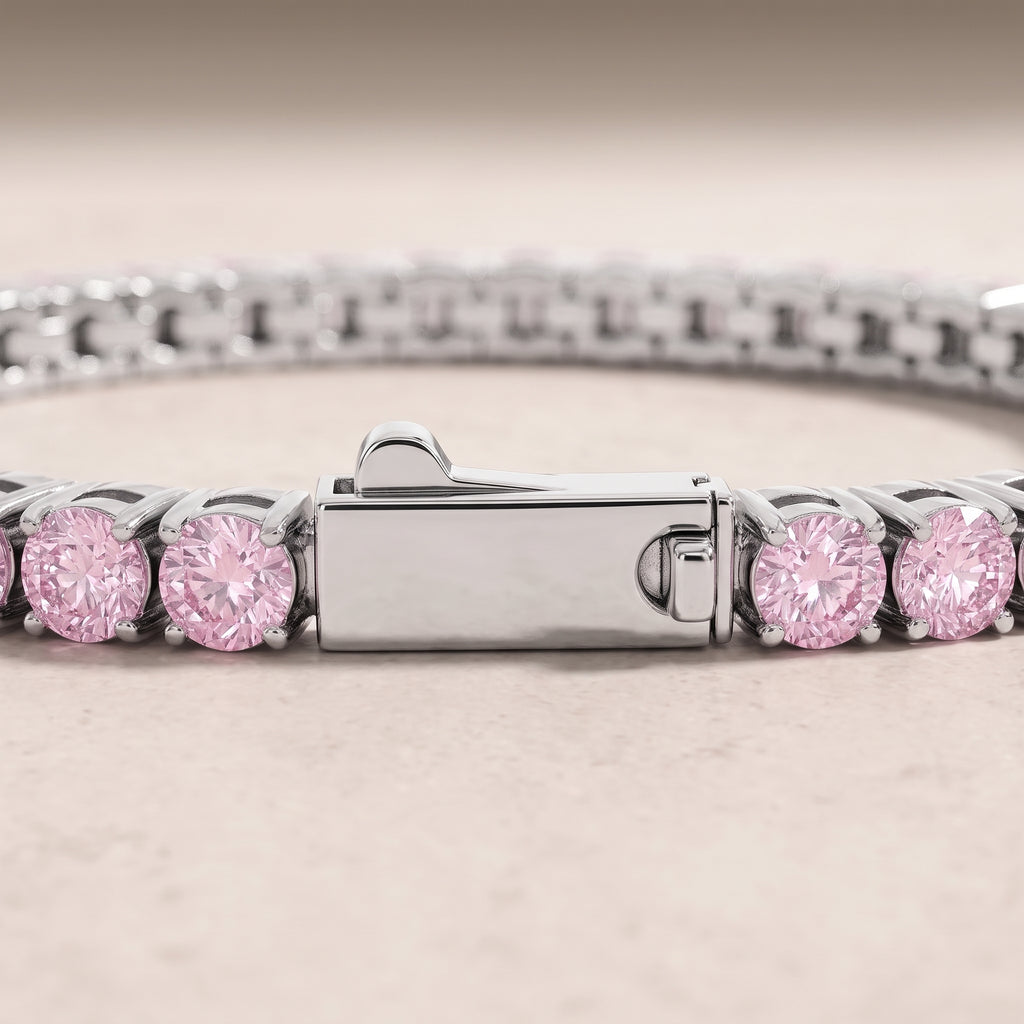 18k White Gold Pink Sapphire Cupia Bracelet