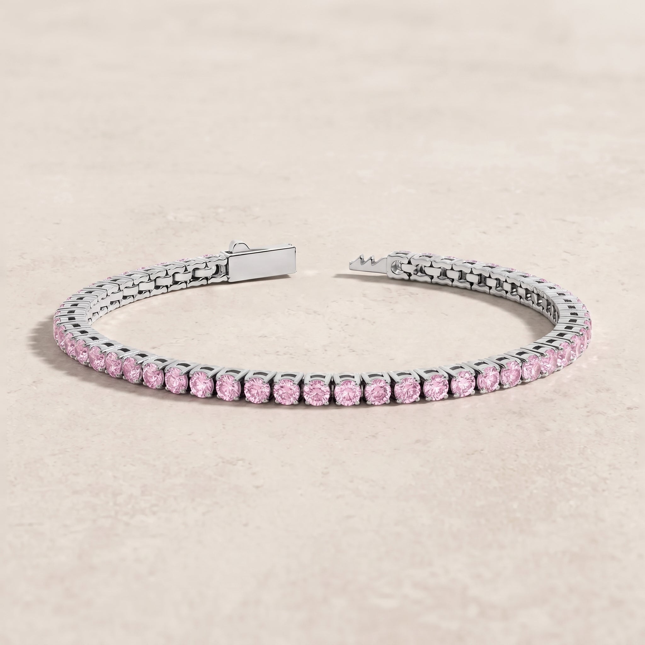 18k White Gold Pink Sapphire Cupia Bracelet