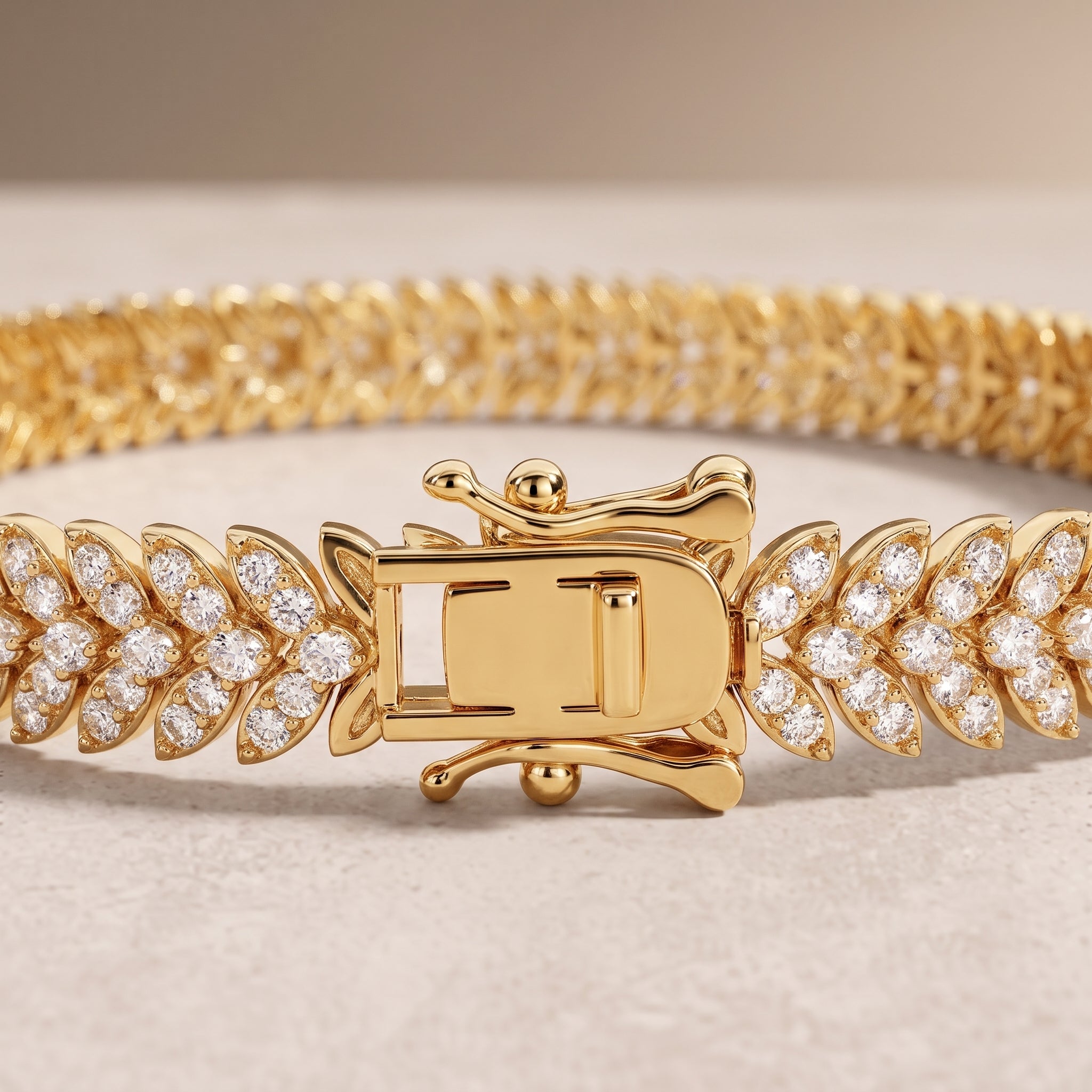 18k Gold Diamond Datum Bracelet