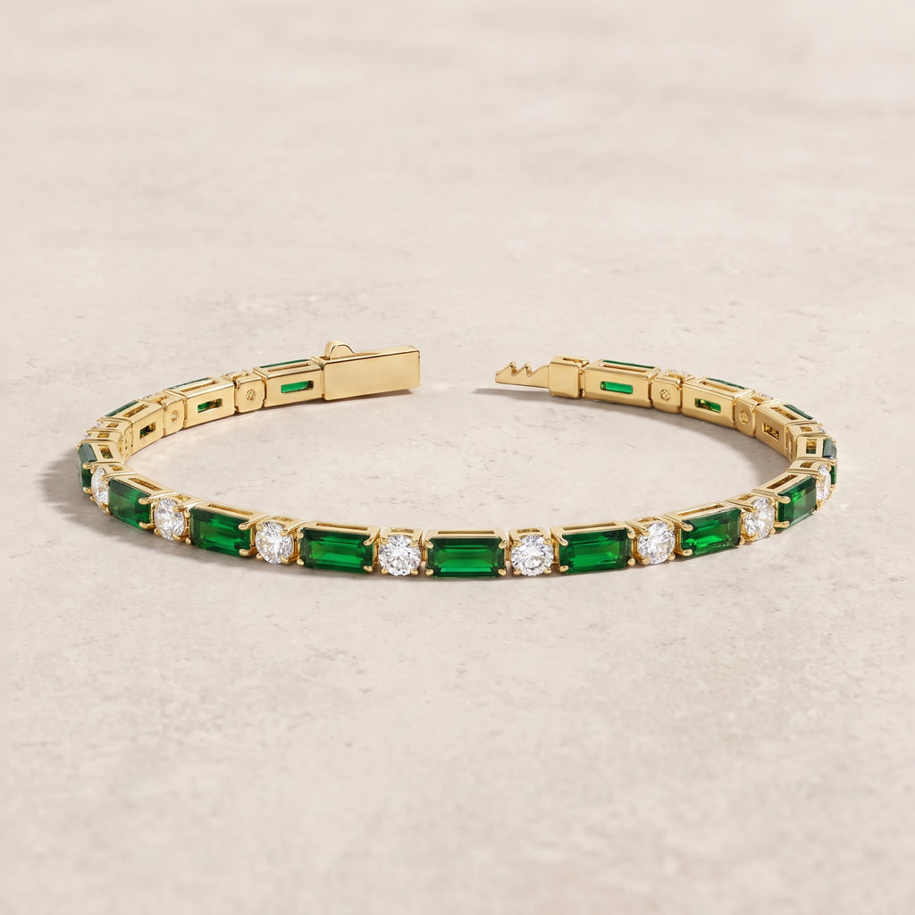 18k Gold Emerald Folia Bracelet
