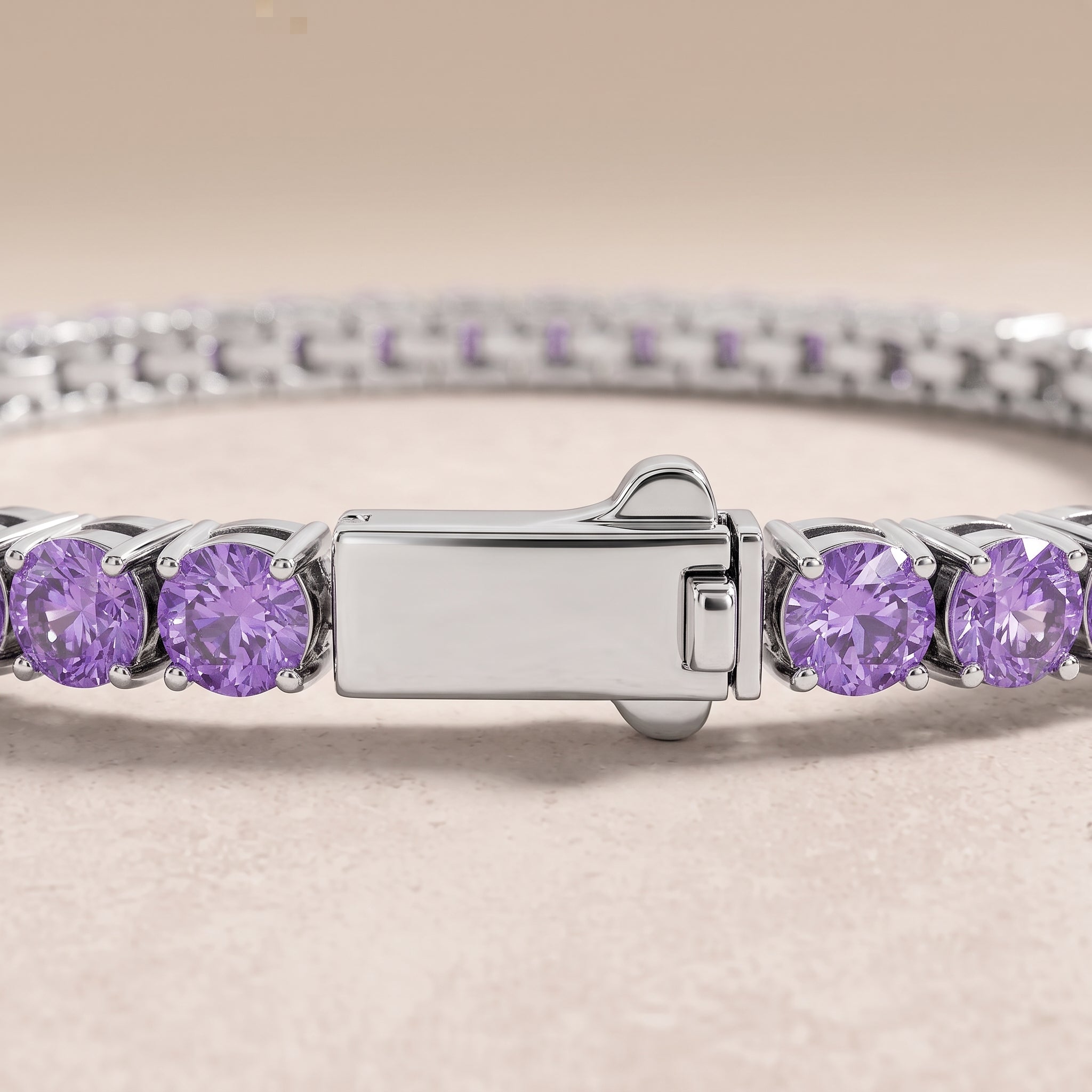 18k White Gold Amethyst Galaxia Bracelet