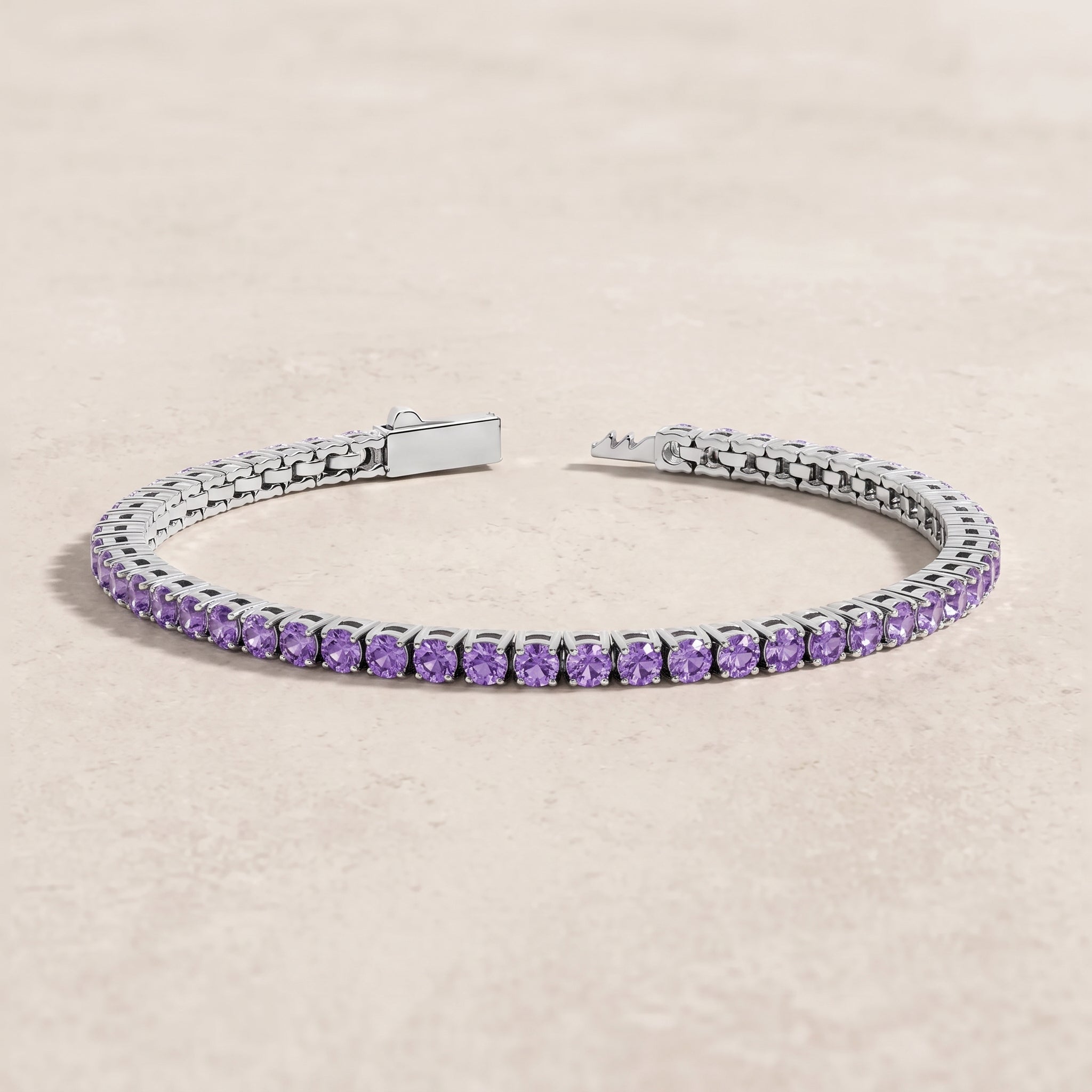 18k White Gold Amethyst Galaxia Bracelet
