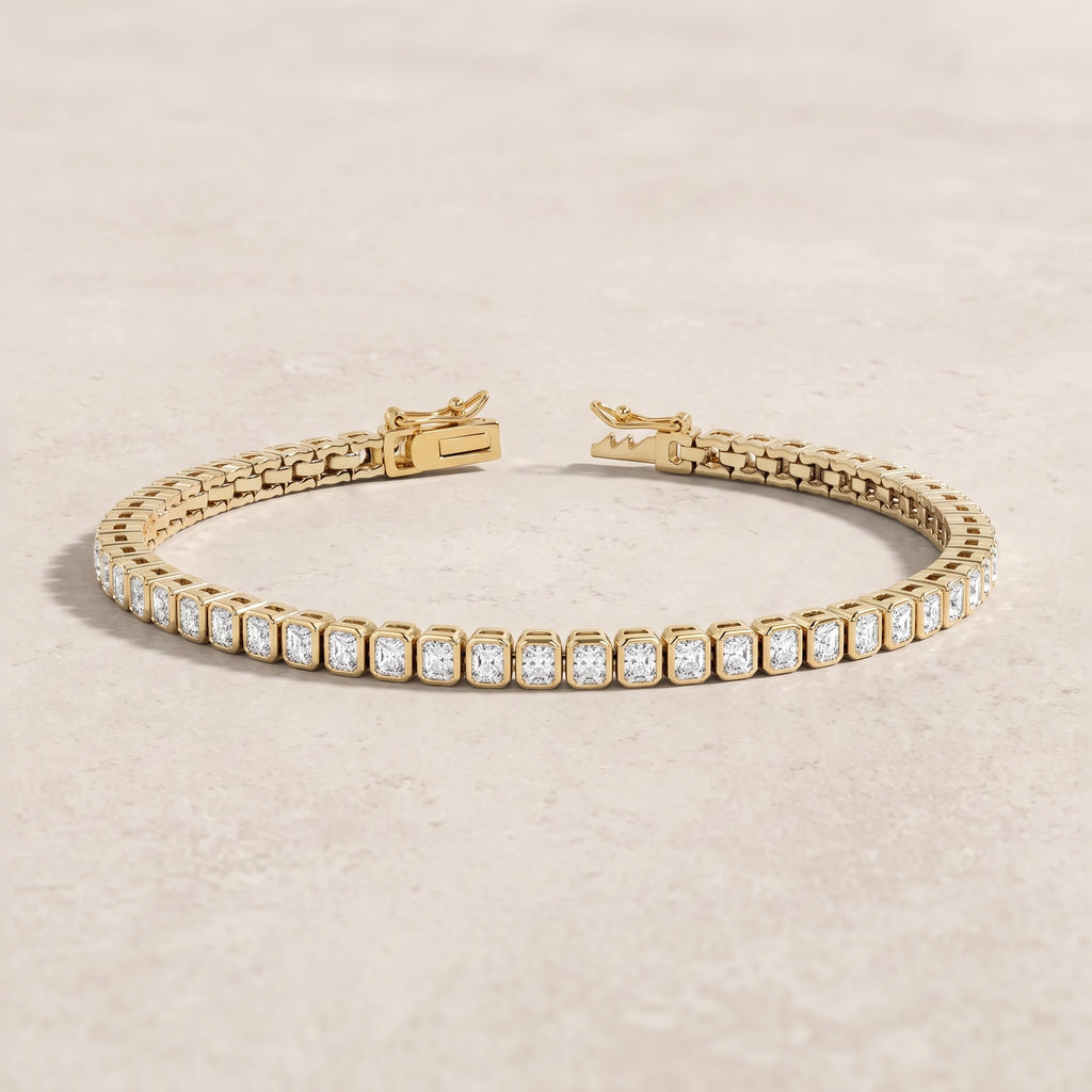 18k Gold Diamond Geo Bracelet