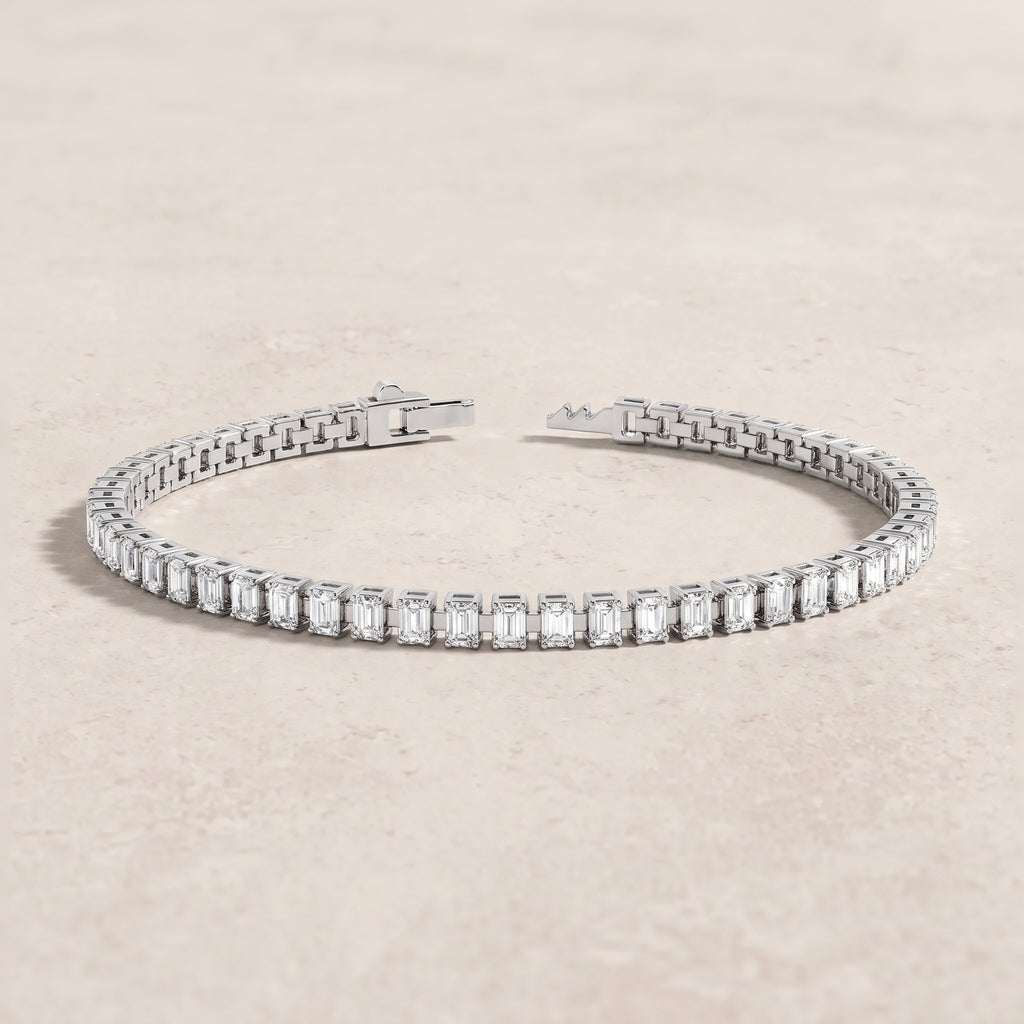 18k White Gold Diamond Lattice Bracelet