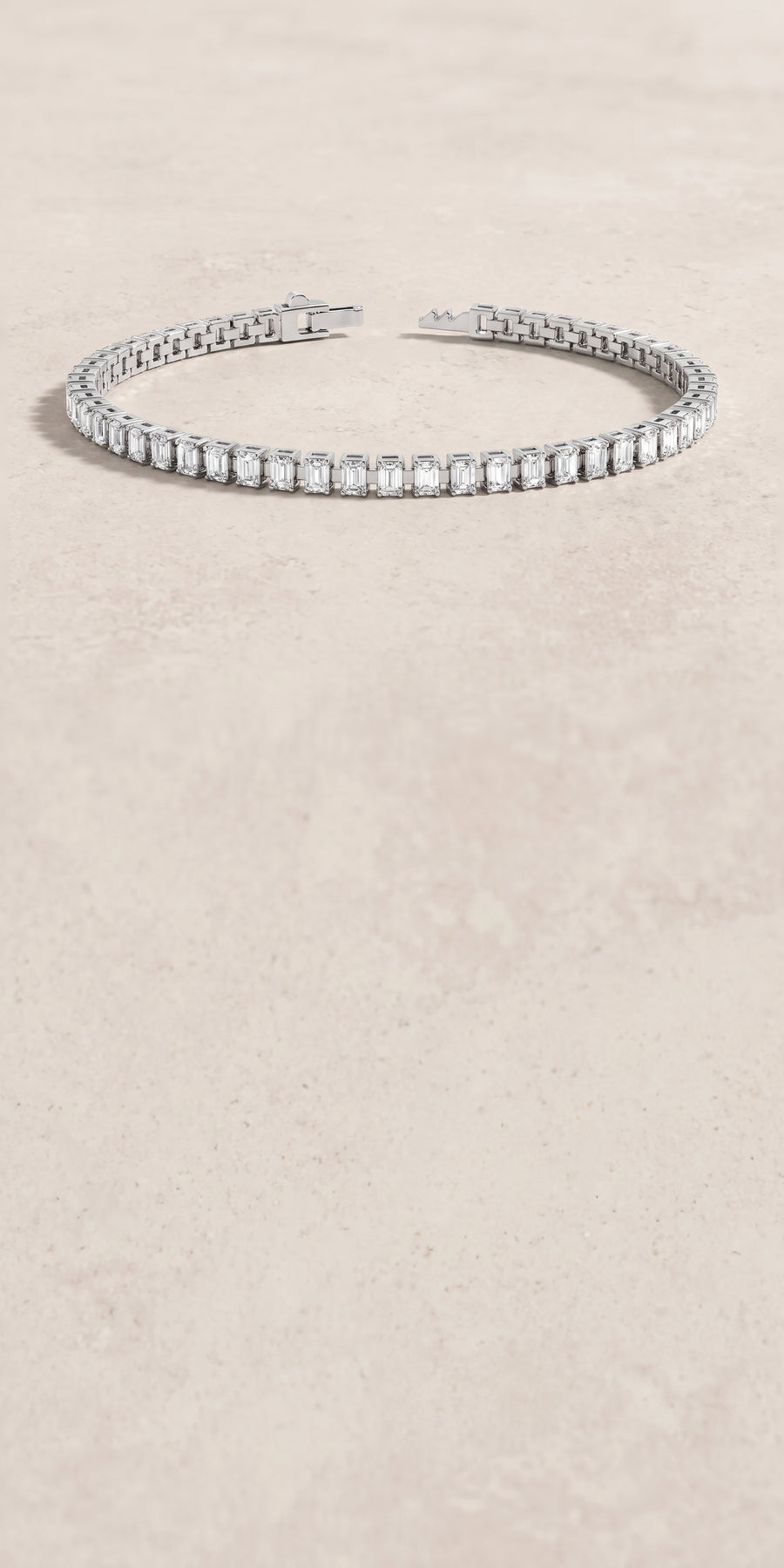 18k White Gold Diamond Lattice Bracelet