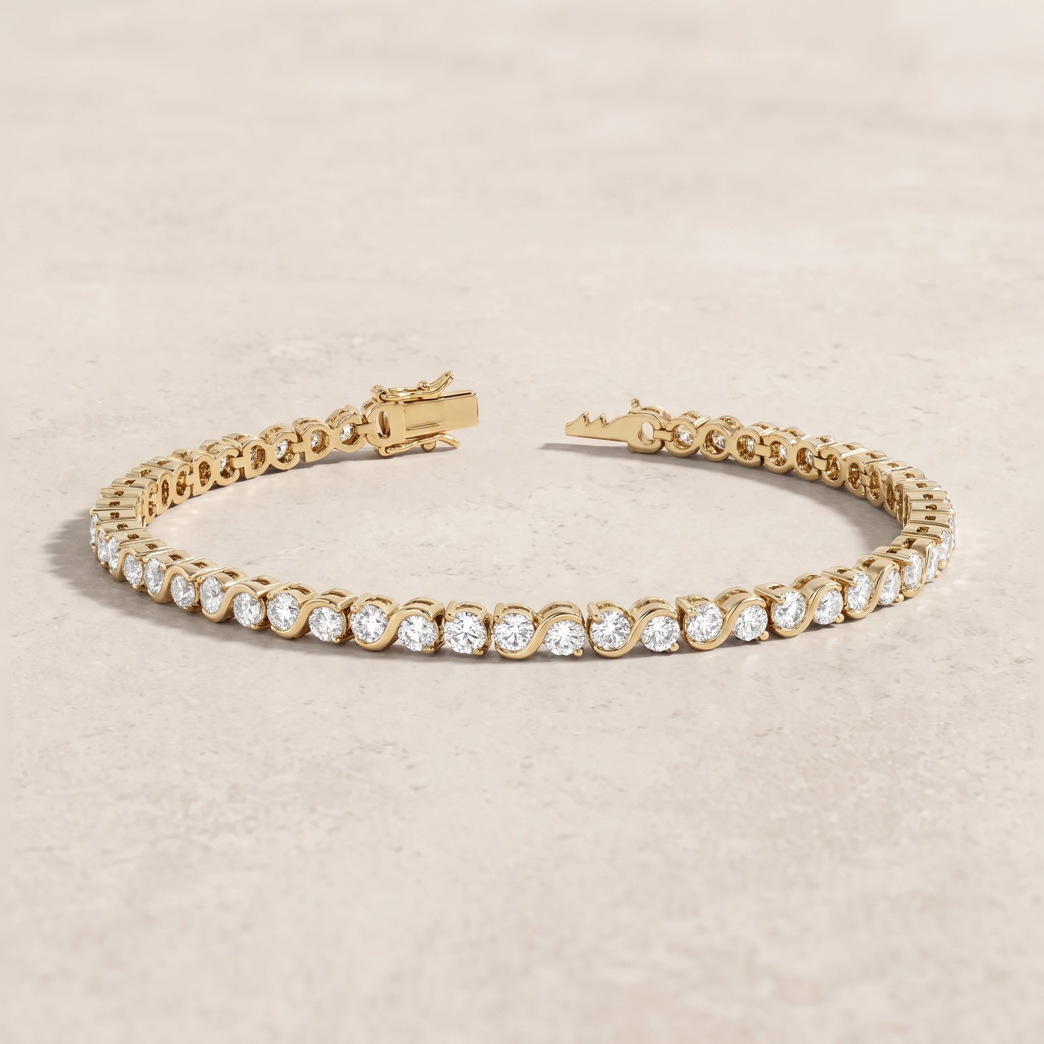 18k Gold Diamond Modulor Bracelet