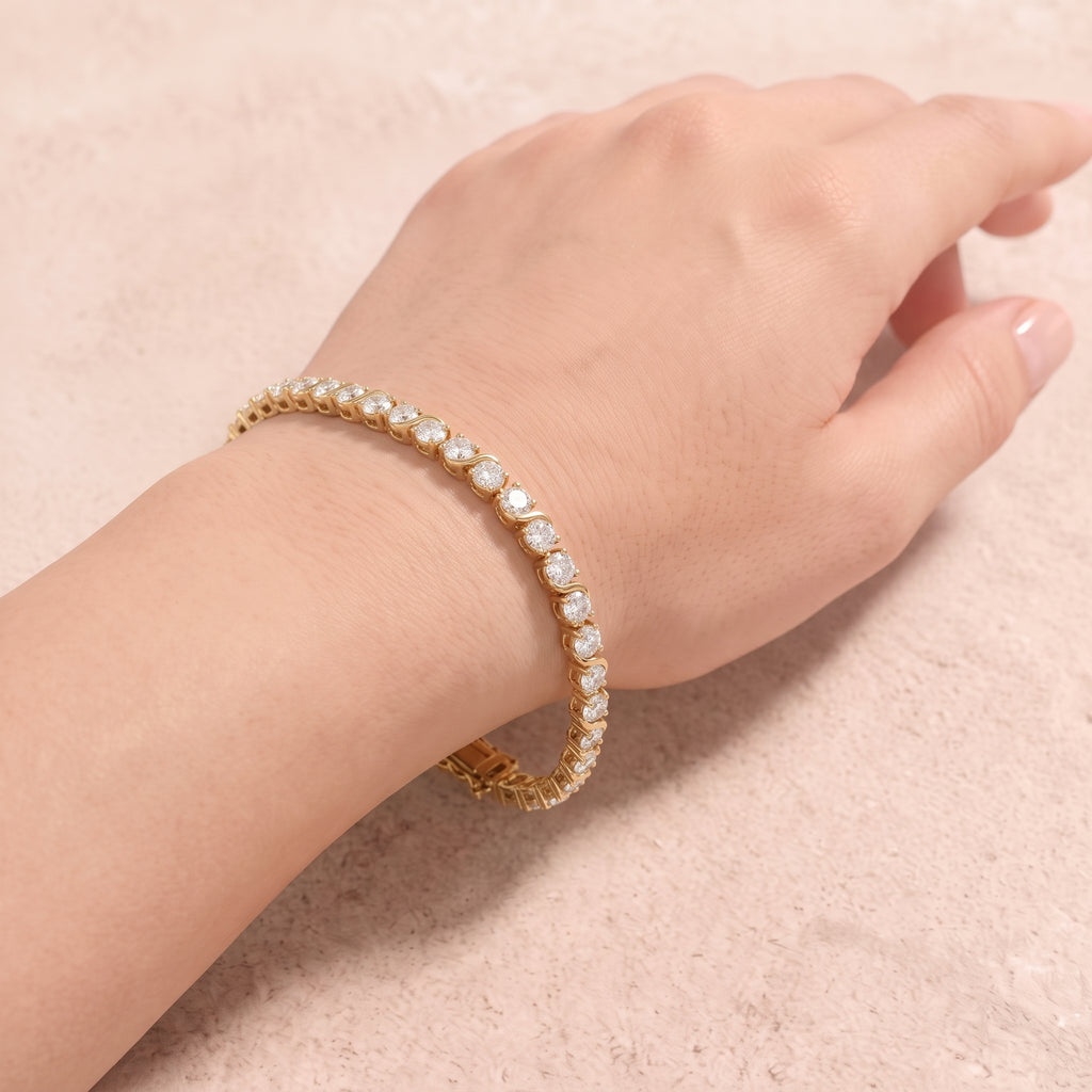 18k Gold Diamond Modulor Bracelet