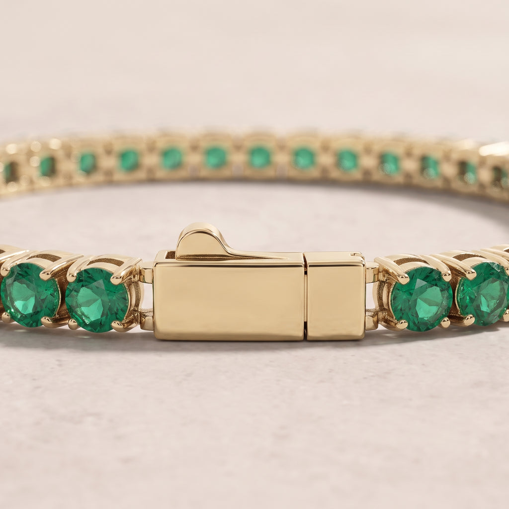 18k Gold Emerald Plantos Bracelet