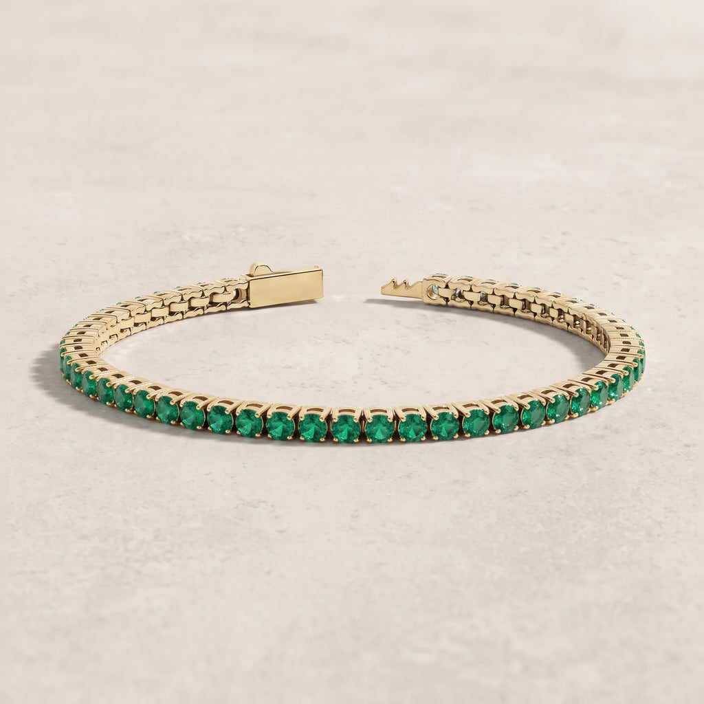 18k Gold Emerald Plantos Bracelet