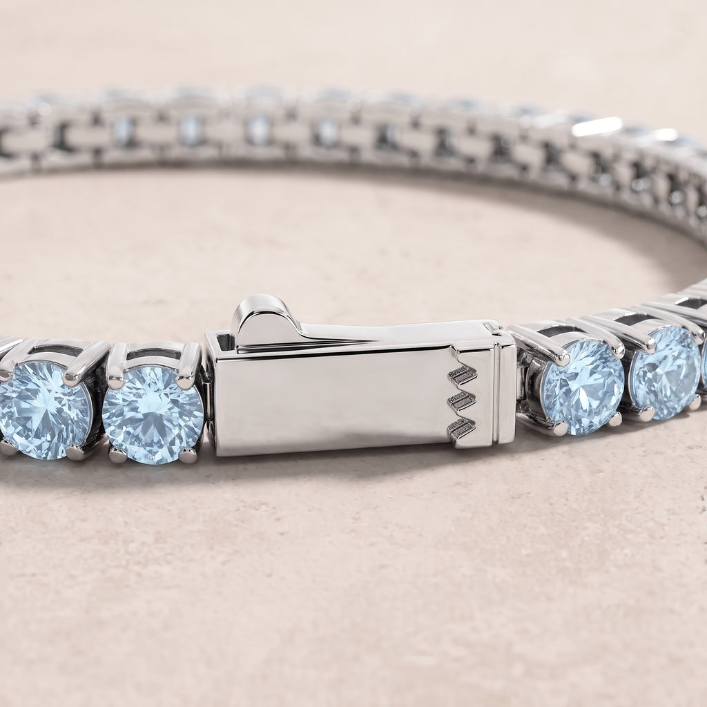 18k White Gold Aquamarine Rivera Bracelet