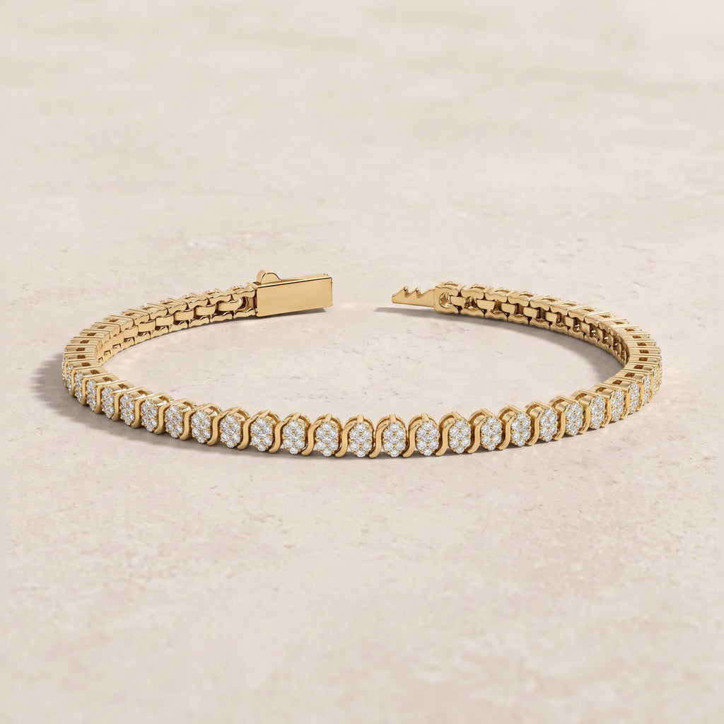 18k Gold Diamond Vertex Bracelet