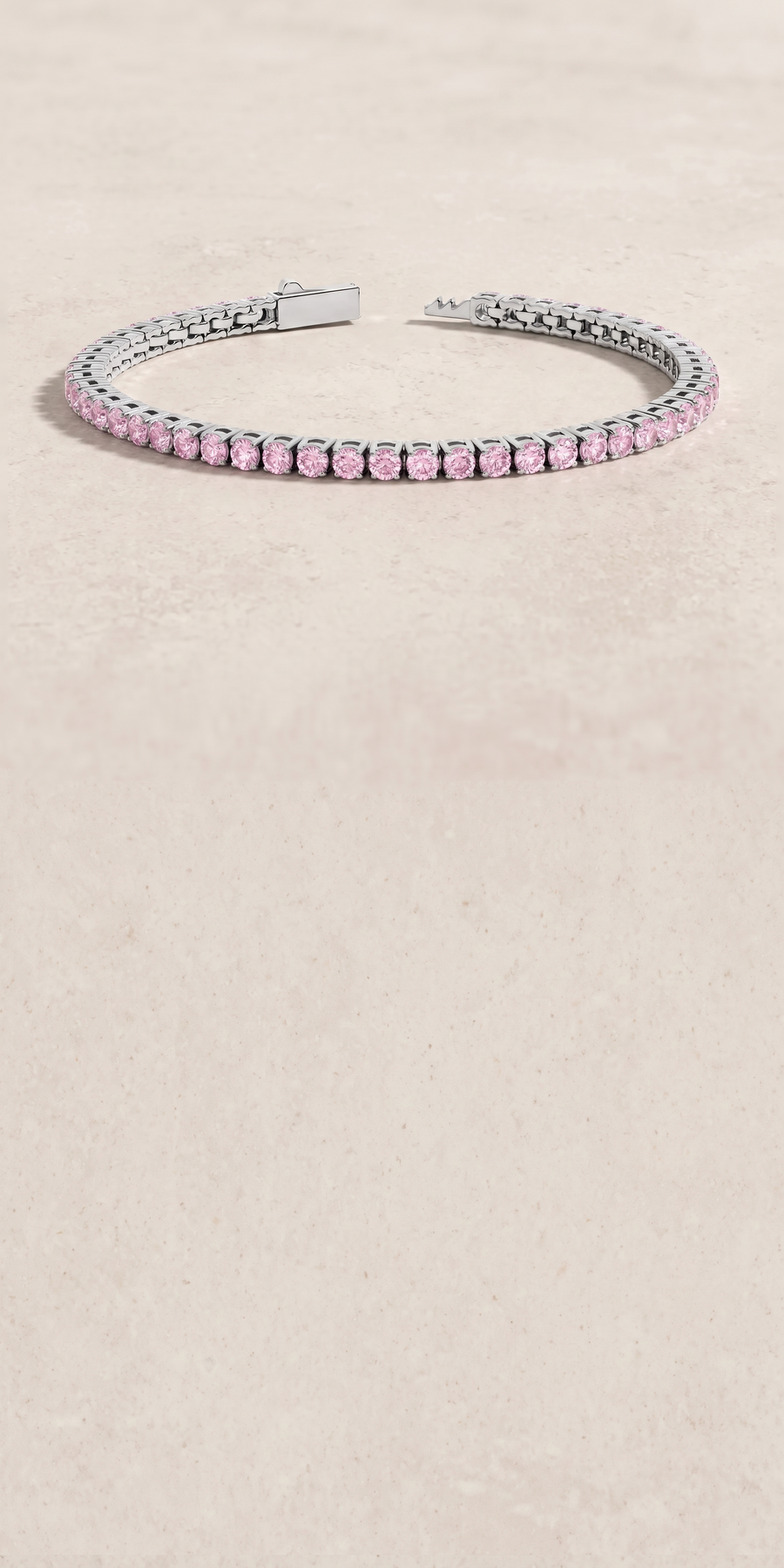 18k White Gold Pink Sapphire Cupia Bracelet