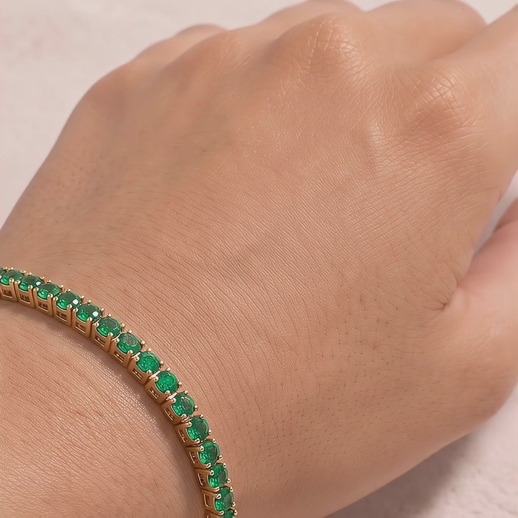 18k Gold Emerald Plantos Bracelet
