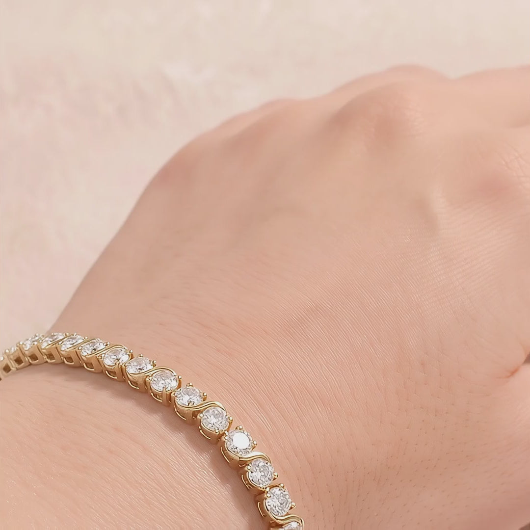18k Gold Diamond Modulor Bracelet