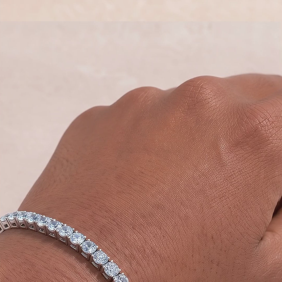 18k White Gold Aquamarine Rivera Bracelet