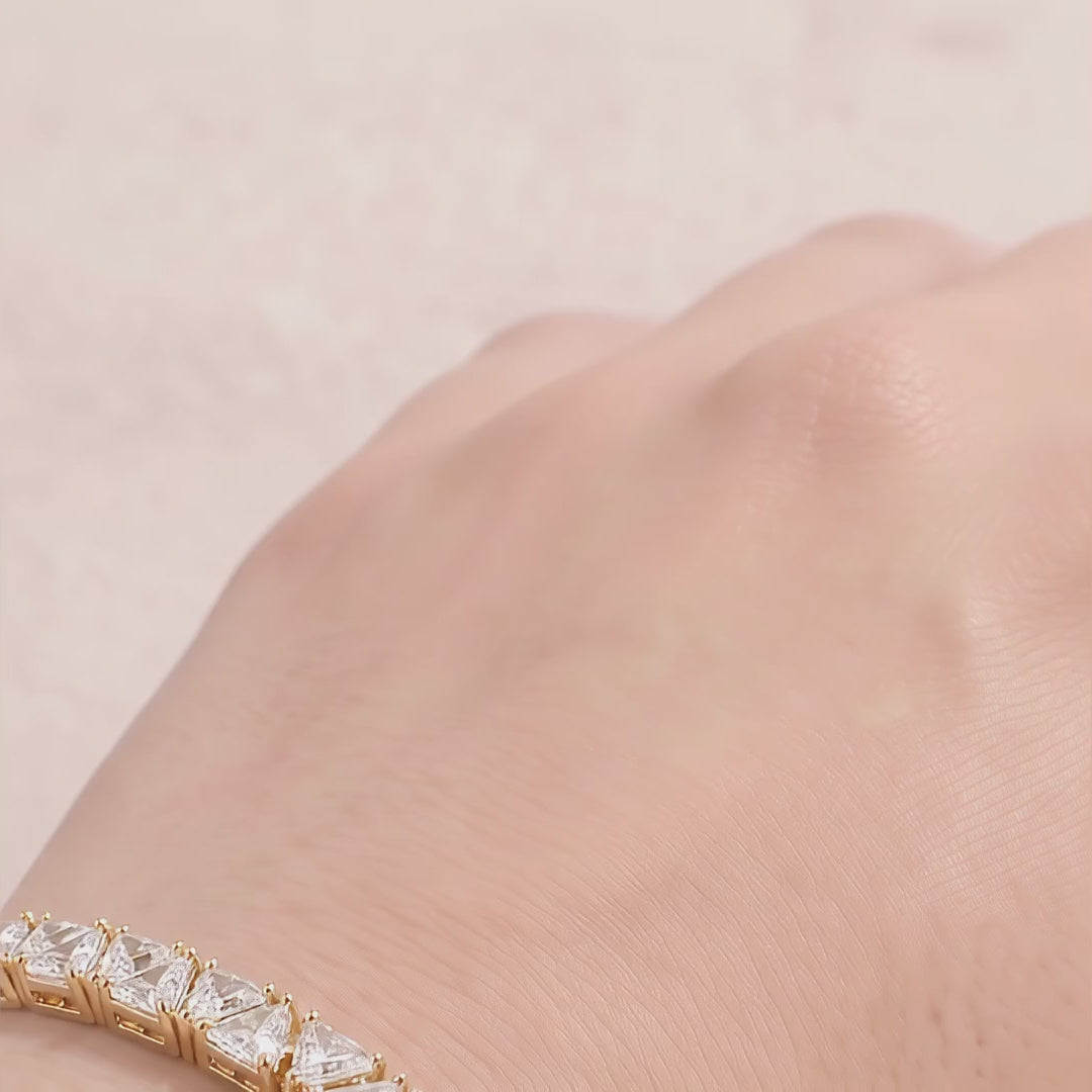 18k Gold Diamond Trigona Bracelet