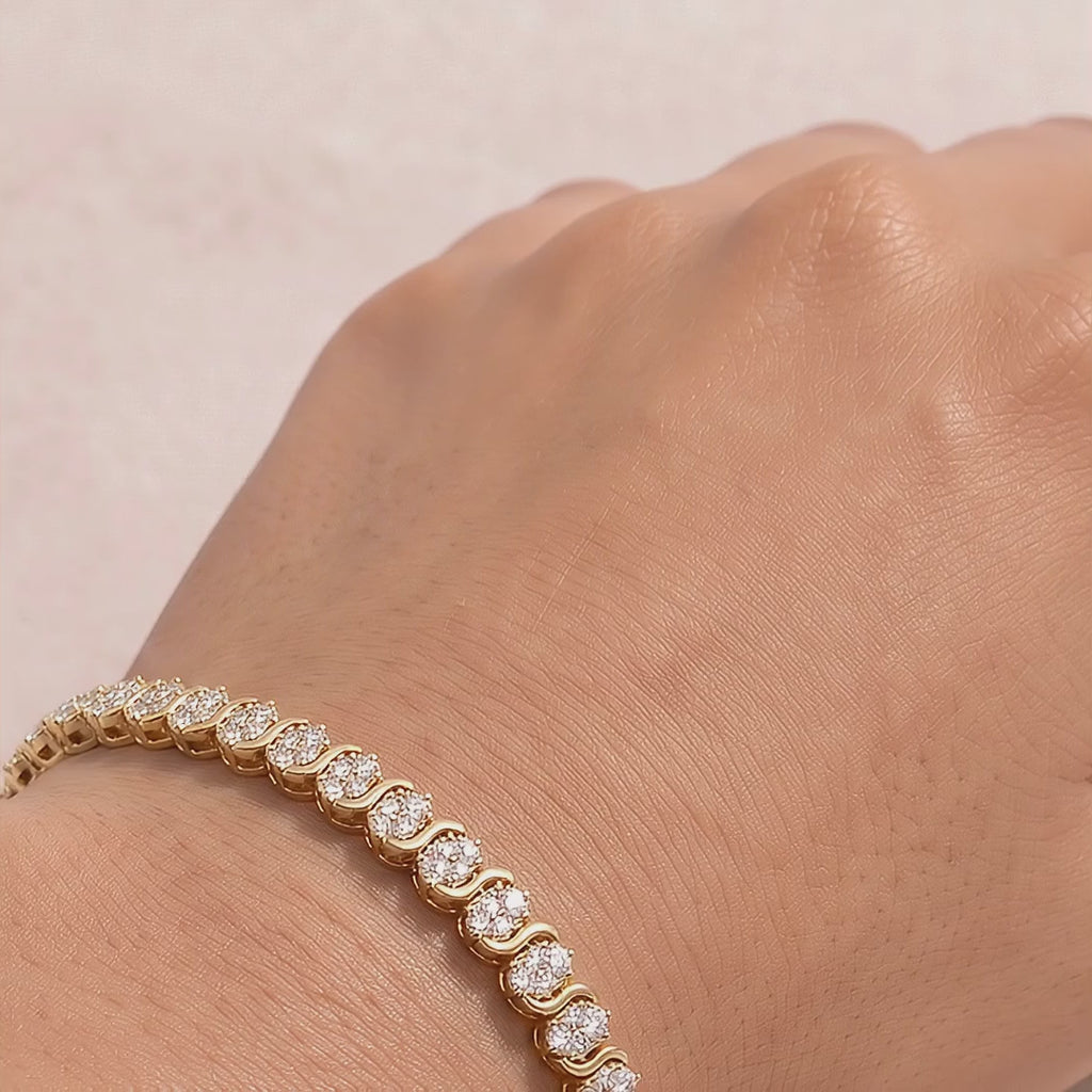 18k Gold Diamond Vertex Bracelet