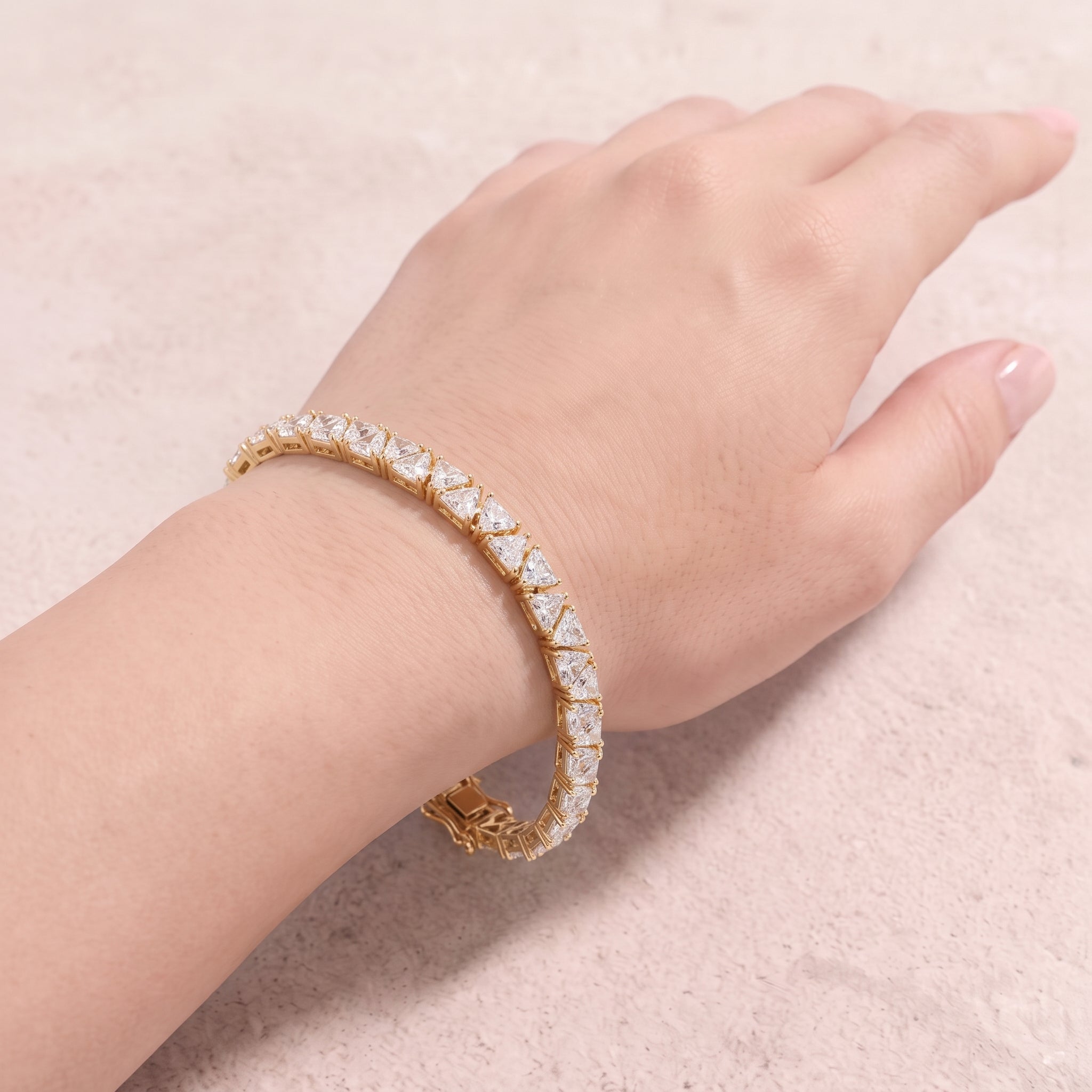 18k Gold Diamond Trigona Bracelet